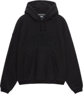 Stussy Embroidered Relaxed Black Hoodie