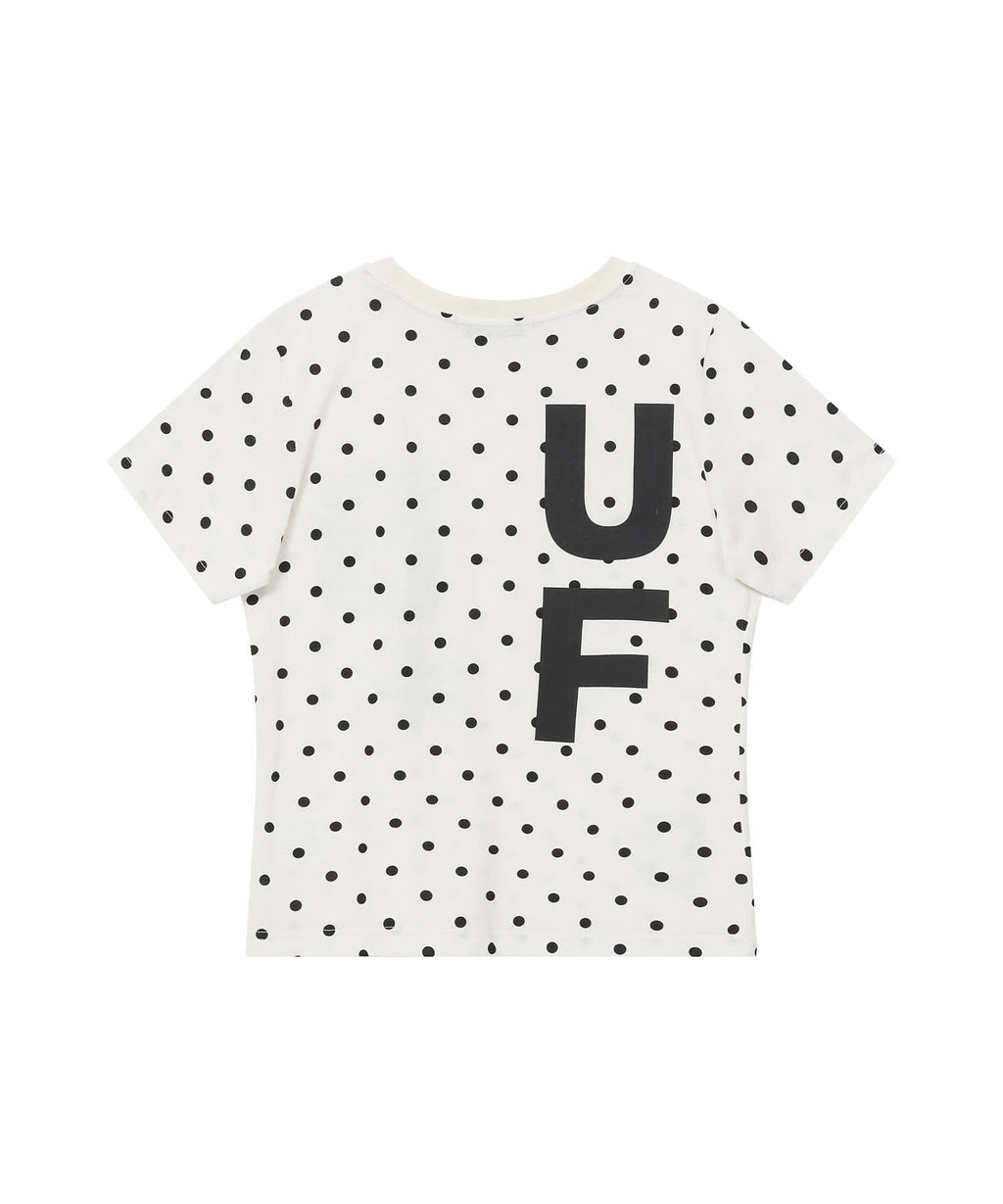 BUAF Polka Dot Logo Cotton Tee – Korean Style