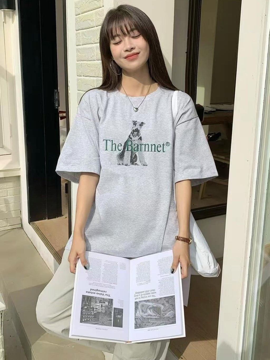The Barnnet Puppy Graphic Crew Neck Short Sleeve T-Shirt