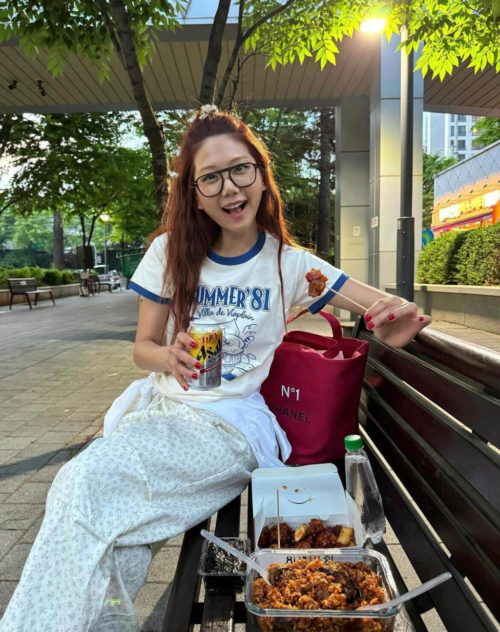 Viaplain Cat Ice Cream Graphic Short Sleeve T-Shirt
