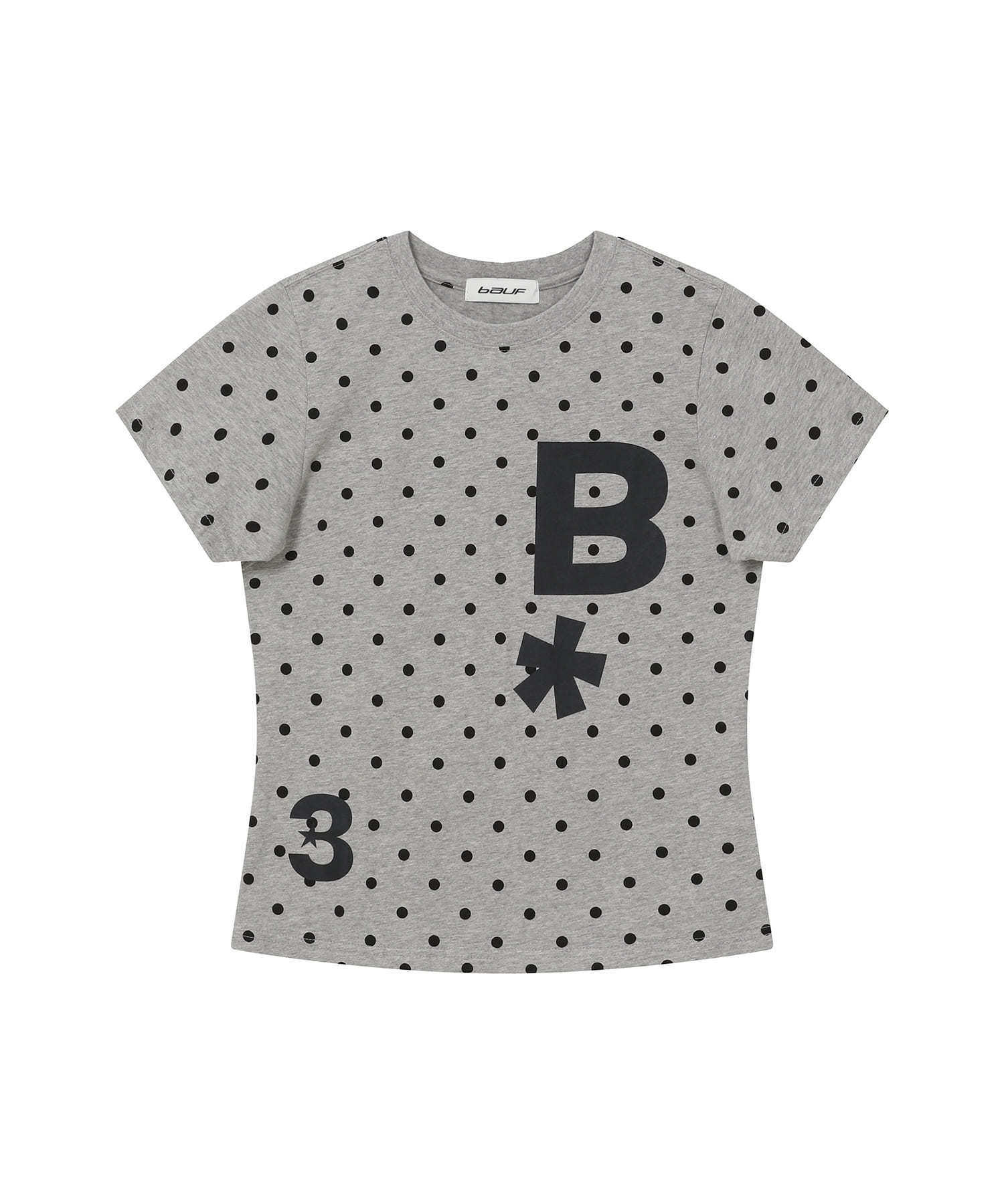 BUAF Polka Dot Logo Cotton Tee – Korean Style