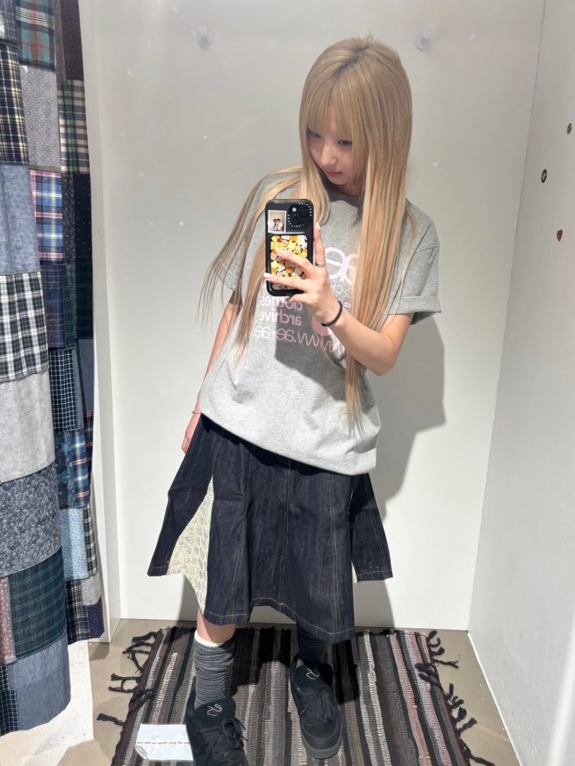 AEAE Letter Print Cotton Oversized Tee – Korean Style Women’s 2026 New
