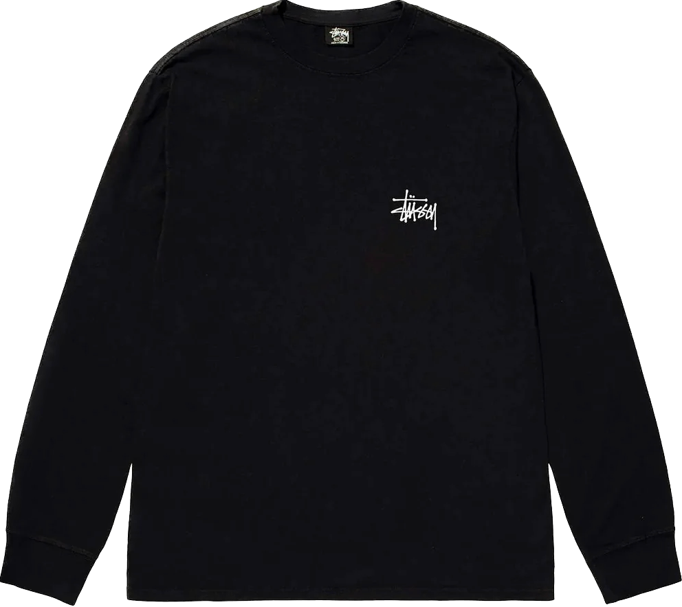 Stussy Basic Black L/S Tee