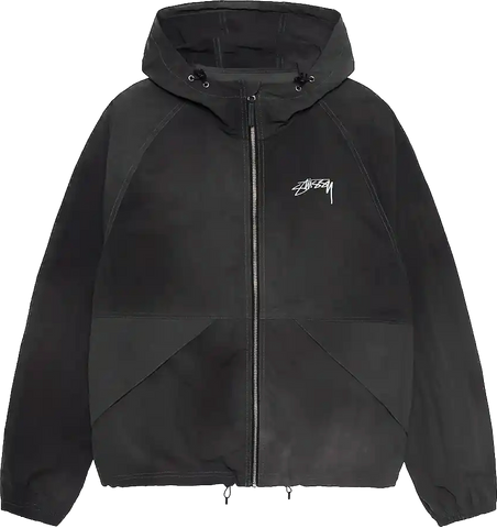 Stussy Wave Dye Beach Shell Black Jacket