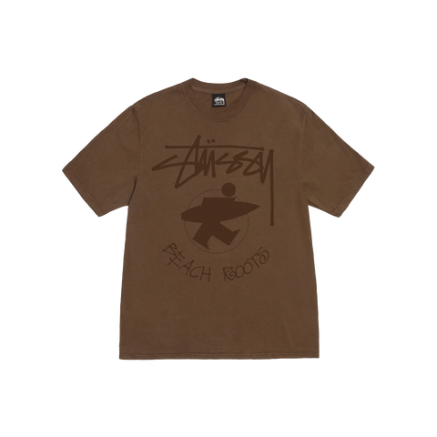 Stussy Beach Roots Brown Tee
