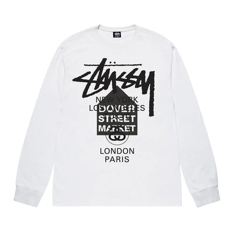 Stussy DSM New York White L/S Tee