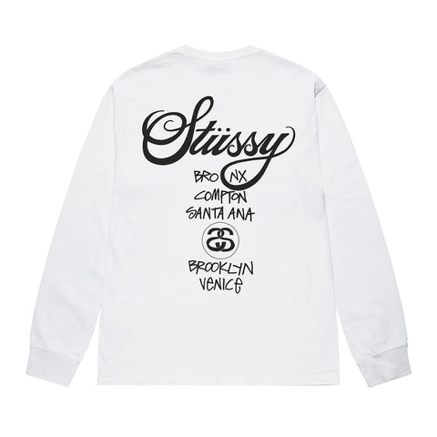 Stussy DSM New York White L/S Tee