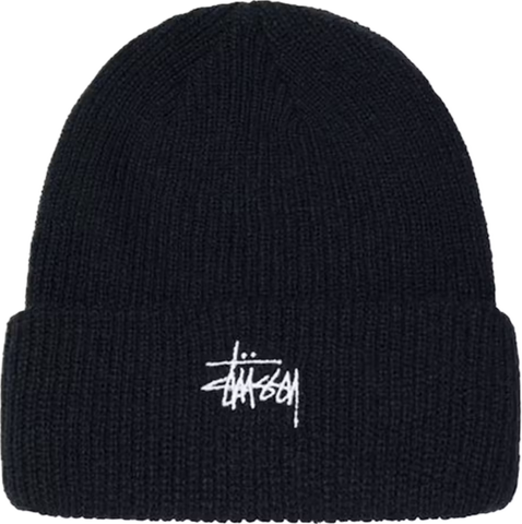 Stussy Cuff Black Beanie