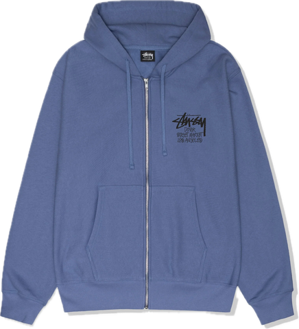 Stussy DSM L.A. Zip Up Hoodie Storm Blue