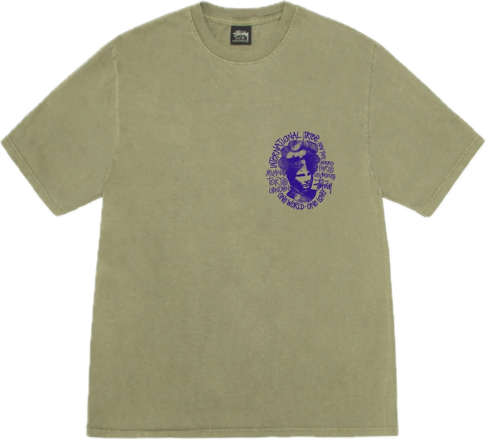 Stussy Camelot Pigment Dyed Green Tee