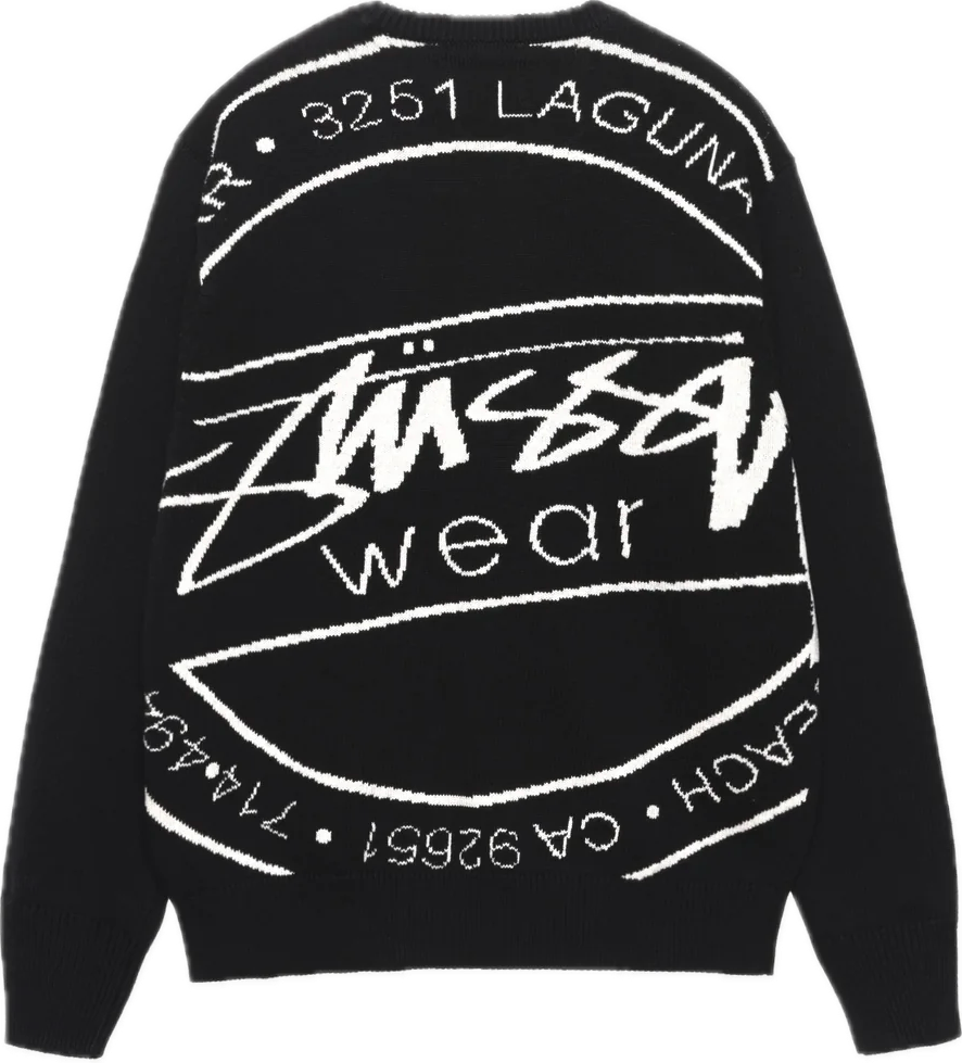 Stussy Laguna Icon Black Sweater