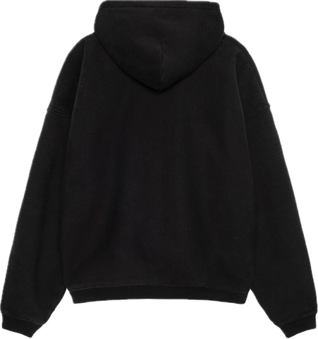 Stussy Embroidered Relaxed Black Hoodie