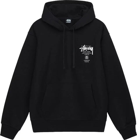 Stussy World Tour Black Hoodie
