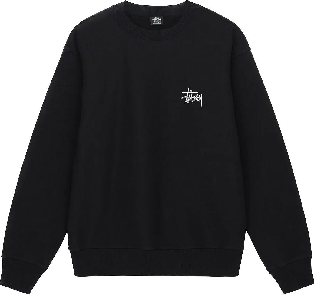 Stussy Basic Black Crewneck