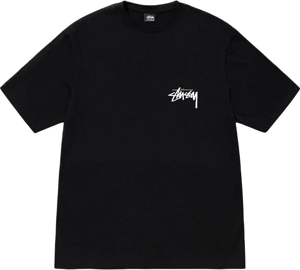 Stussy Burning Stock Black Tee