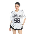 BIGGOLD American star polka dot print V-neck short sleeved T-shirt for women's summer sports style slimming top trend