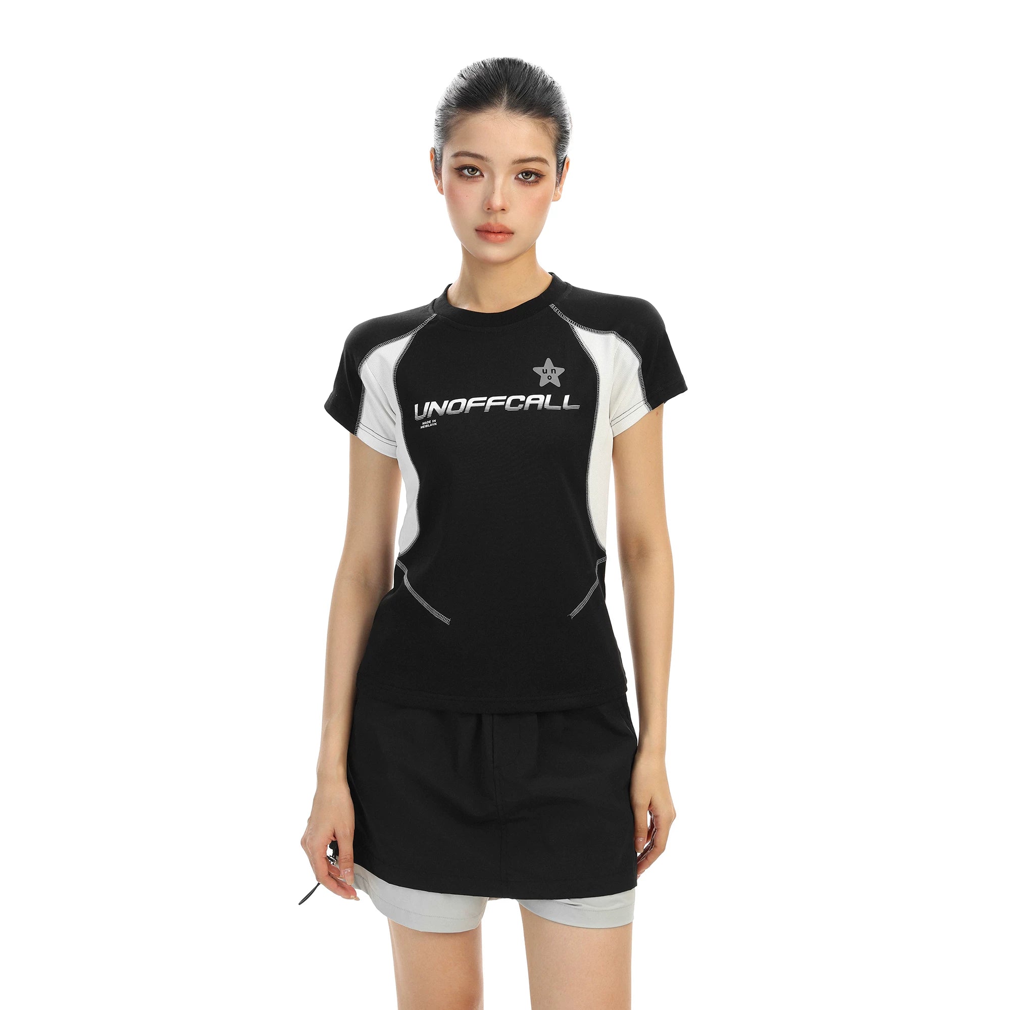 BIGGOLD color blocking patchwork raglan sleeve sports short sleeved T-shirt for women's summer outdoor quick drying fitness running top trend