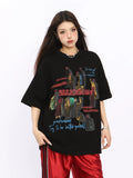 BIGGOLD American retro high-end phantom short sleeved T-shirt women's summer trendy brand design sense niche couple top
