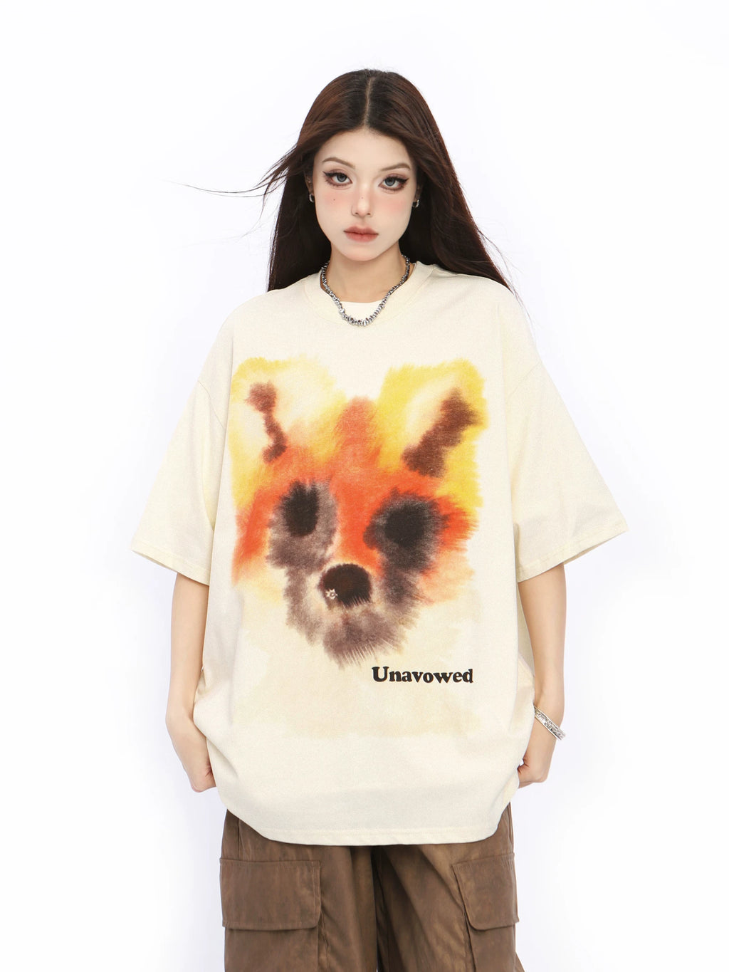 BIGGOLD American High Street Graffiti Short Sleeve T-shirt for Women 2024 Summer New Design Sense, Small and Popular Couple Top Trend