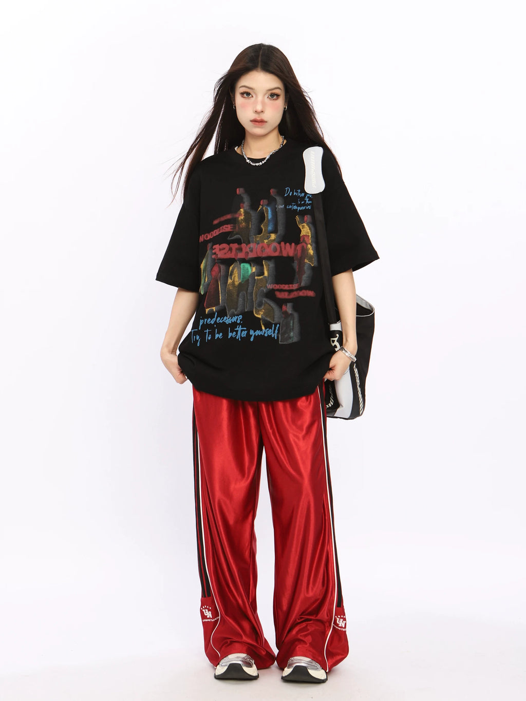 BIGGOLD American retro high-end phantom short sleeved T-shirt women's summer trendy brand design sense niche couple top
