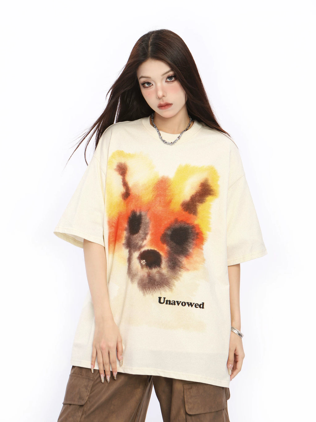 BIGGOLD American High Street Graffiti Short Sleeve T-shirt for Women 2024 Summer New Design Sense, Small and Popular Couple Top Trend