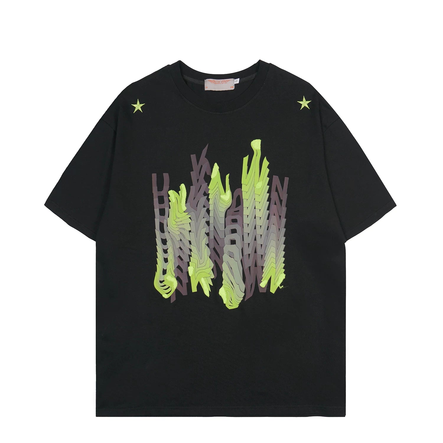 BIGGOLD American retro phantom short sleeved T-shirt for women's summer design, niche oversized couple top