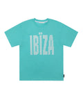 IBIZA Beaded Letter Oversized Casual Short Sleeve T-Shirt