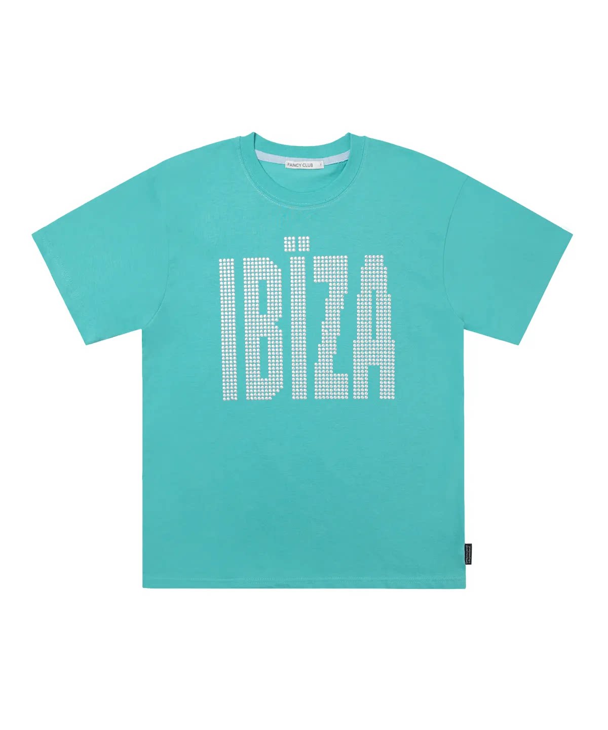 IBIZA Beaded Letter Oversized Casual Short Sleeve T-Shirt