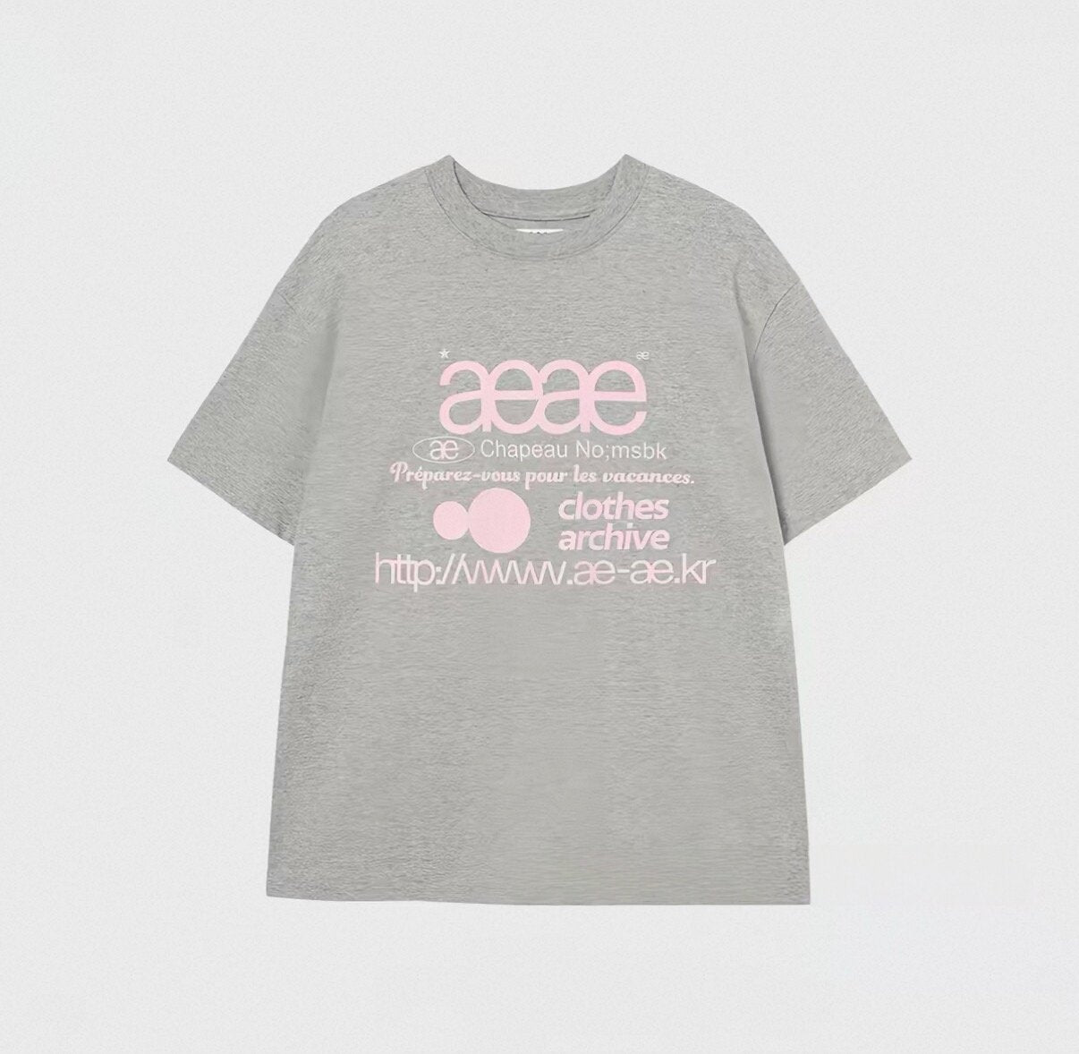 AEAE Letter Print Cotton Oversized Tee – Korean Style Women’s 2026 New