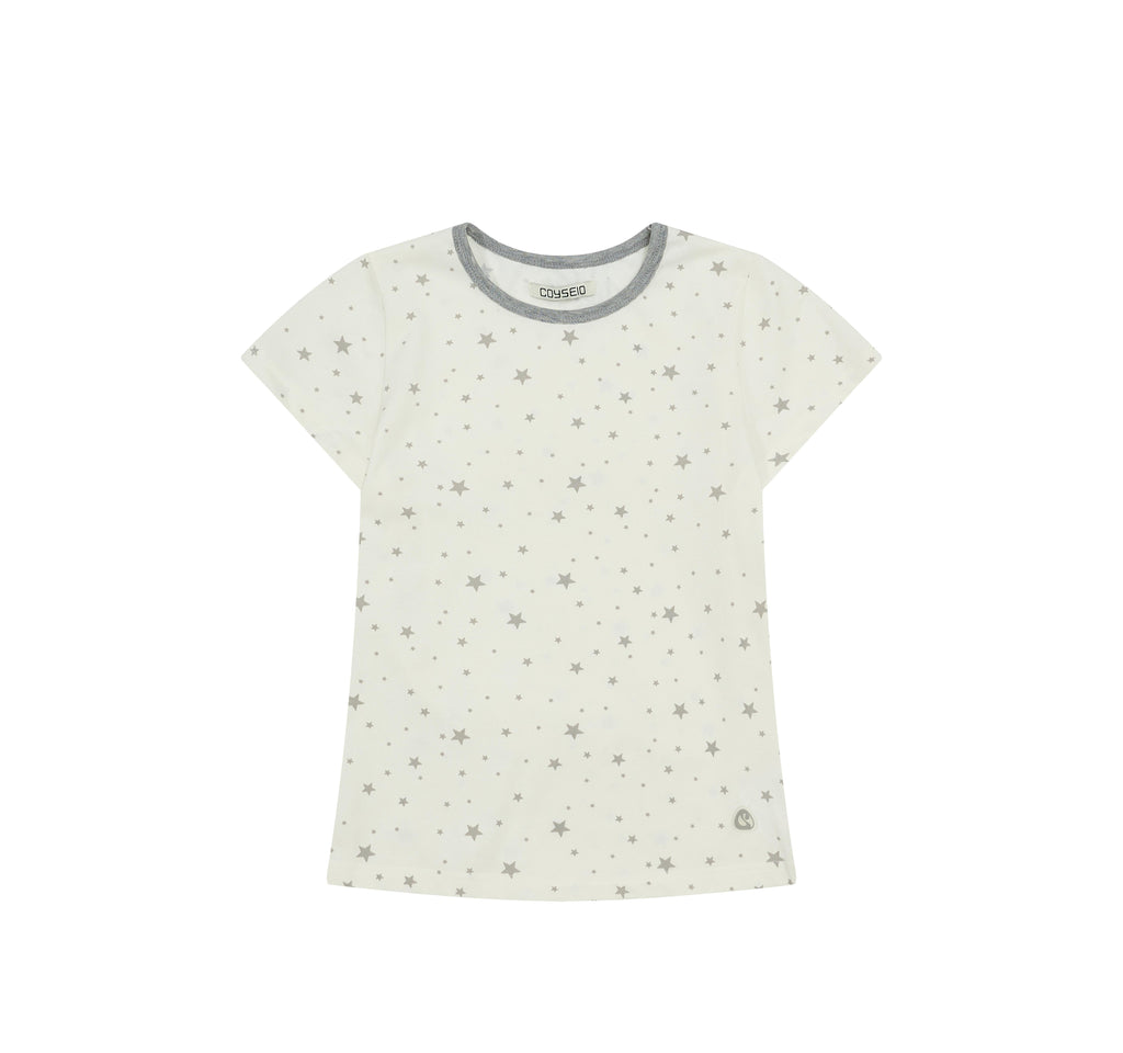 COYSEIO Star Graphic Cotton Tee – Korean Style