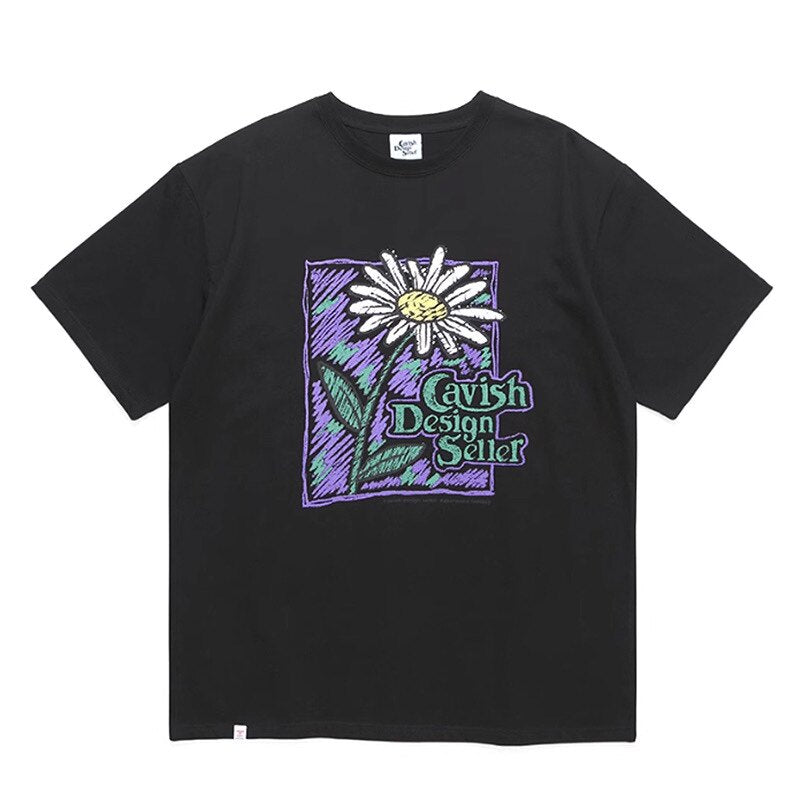 Cavish Unisex Cotton T-Shirt – Sunflower Graphic Tee