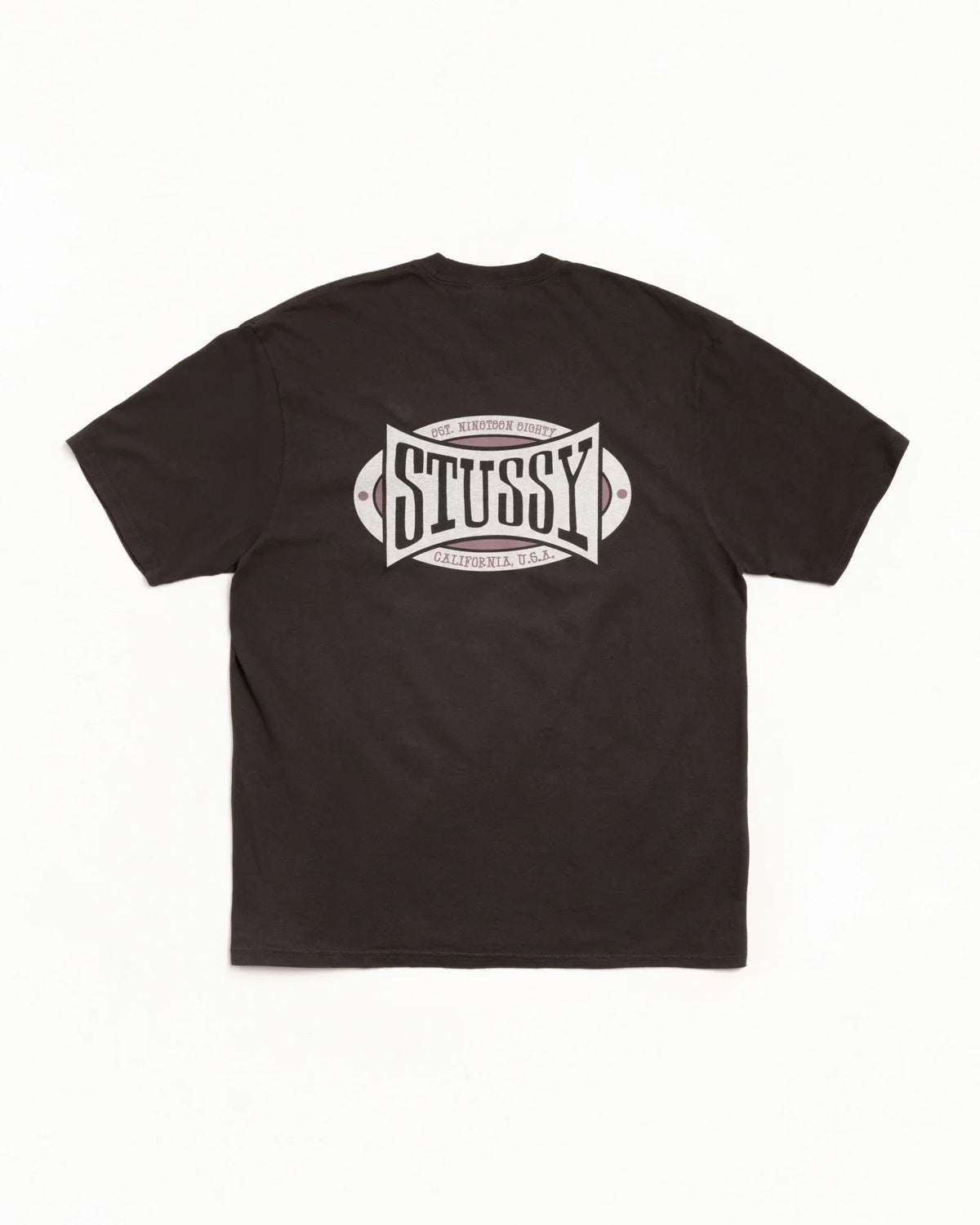 Stussy Champion Oval PD Faded Black Tee